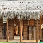 The outdoor play hut