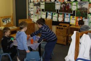 Playing house at kinder