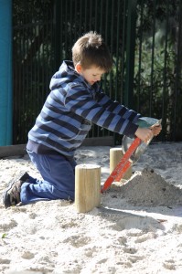 Creating in the sandpit
